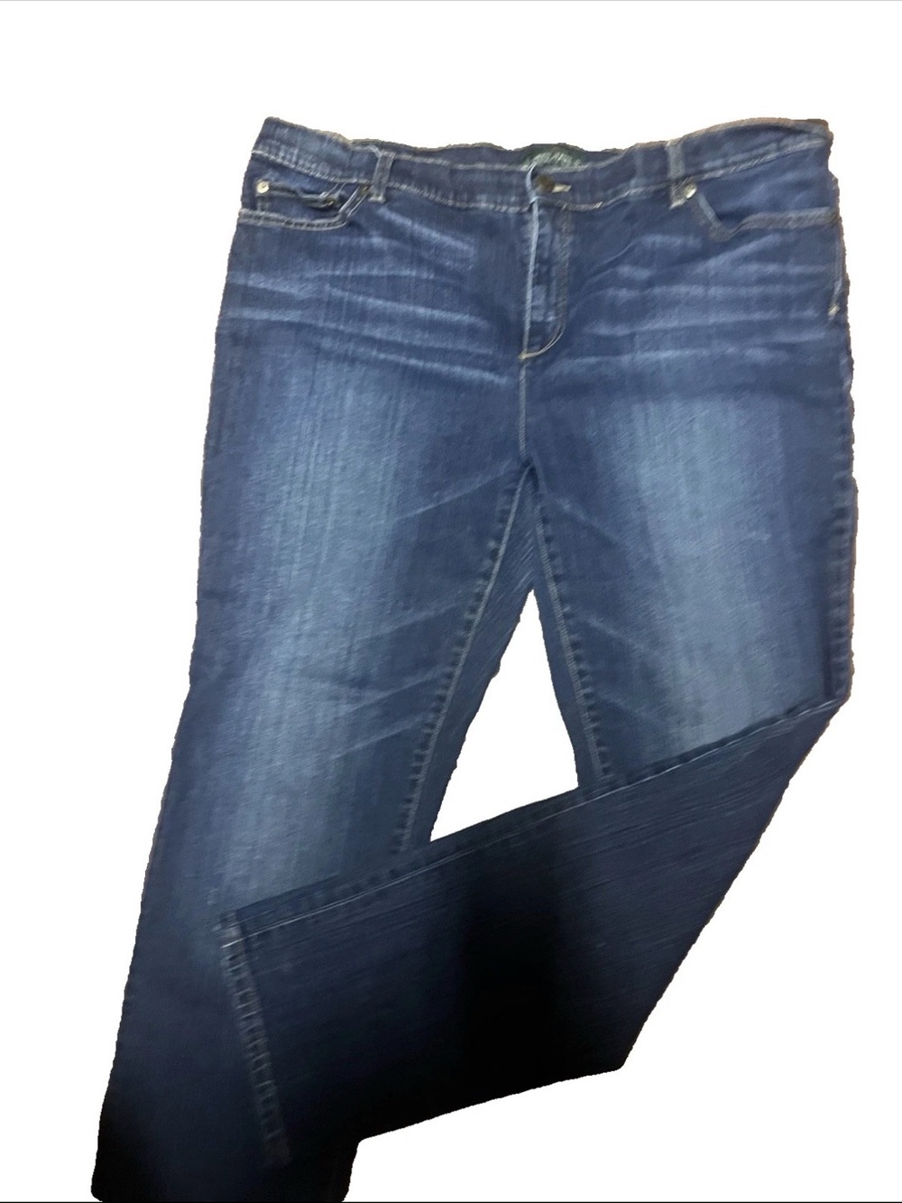 VTG 90’s Lauren Ralph Lauren Women’s Dark Blue Straight-Leg JeansSz 20 W